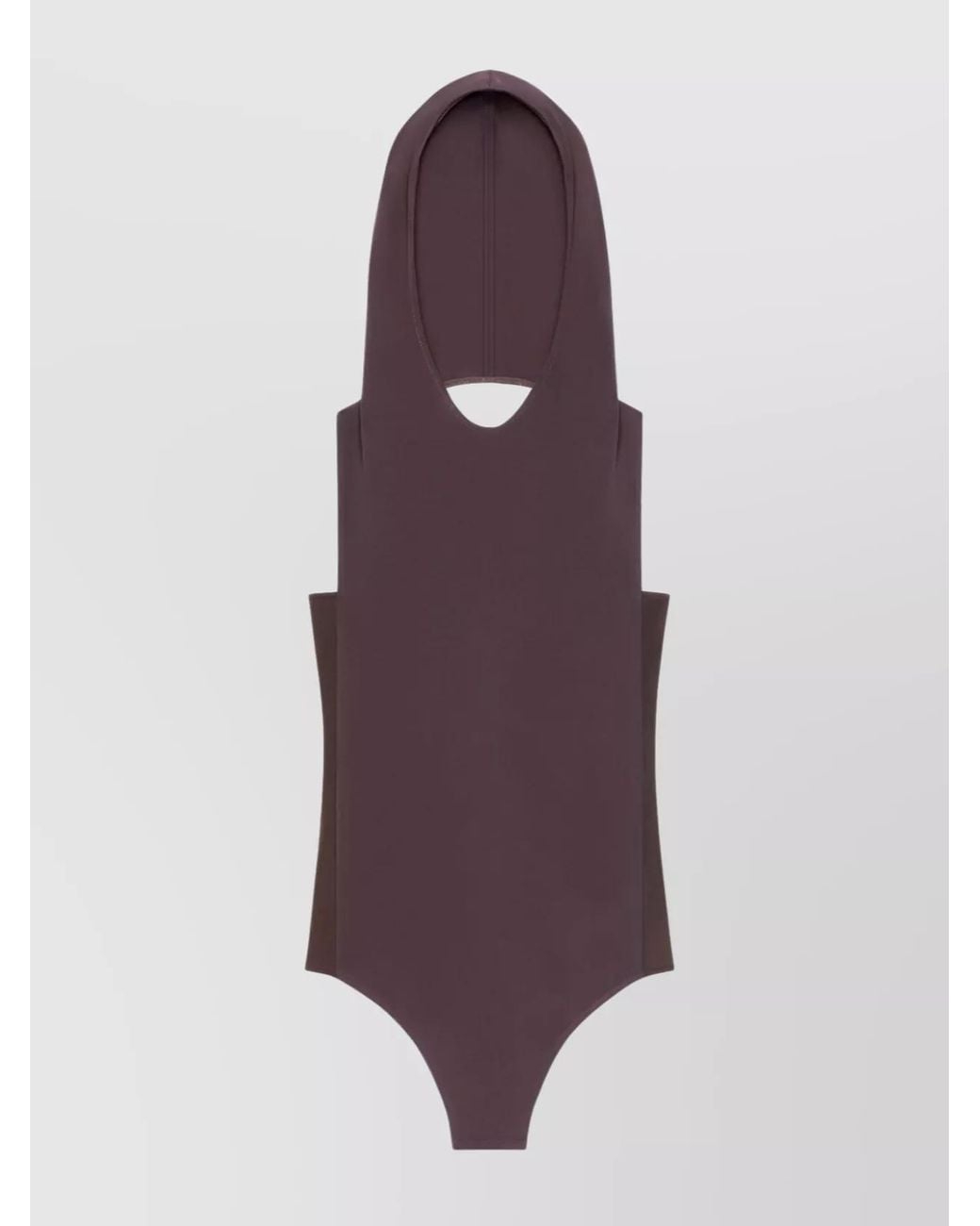 Courreges Purple Sleeveless Hooded Bodysuit