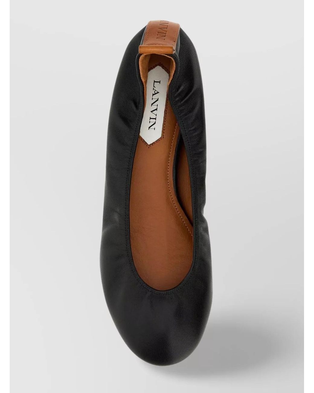 Lanvin Black Leather Ballerina Shoes