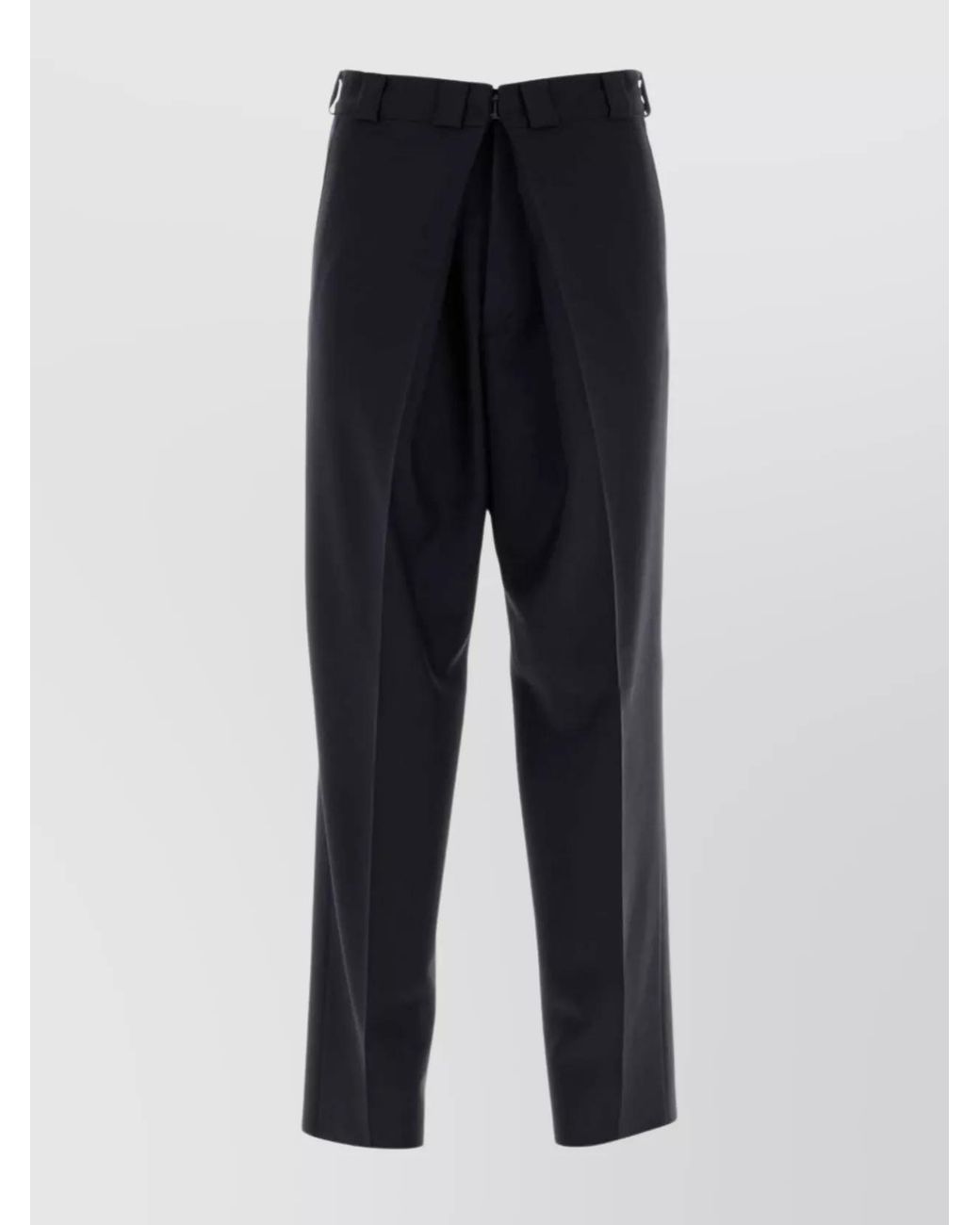 Givenchy Blue Wool Wide-Leg Trousers for men