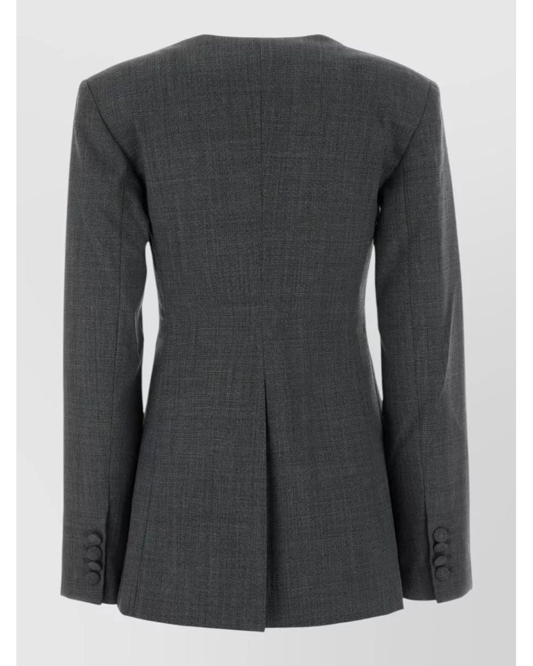 Ganni Black Wool Single-Breasted Blazer