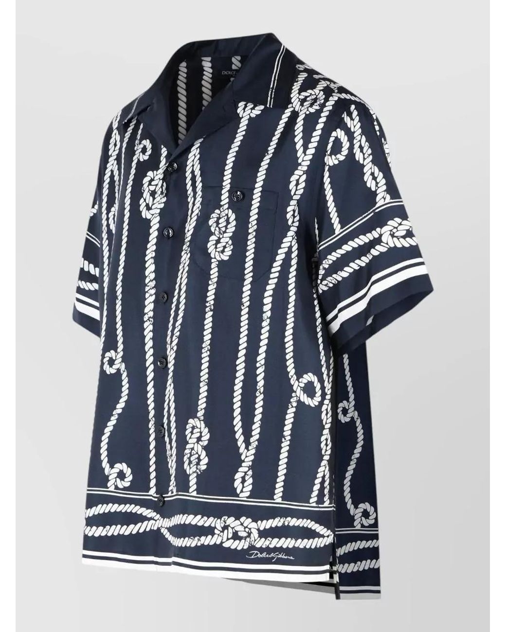 Dolce & Gabbana Blue Silk Shirt for men