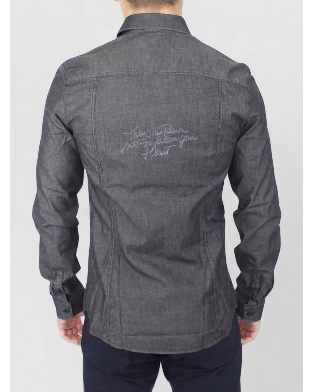 Ermanno Scervino Gray Stretch Cotton Casual Shirt for men