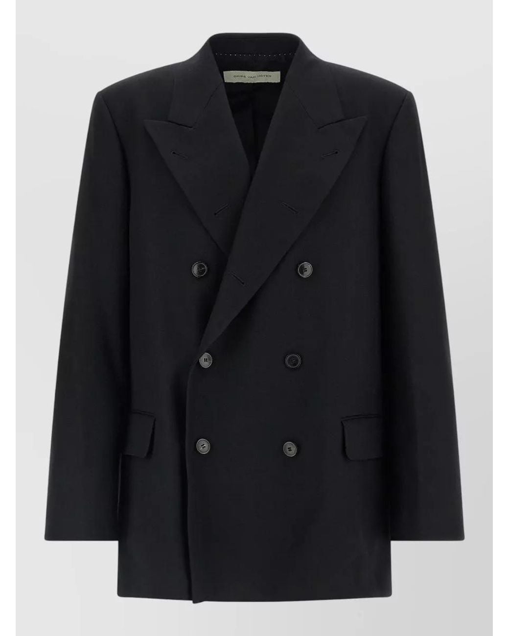 Dries Van Noten Black Wool Blazer for men