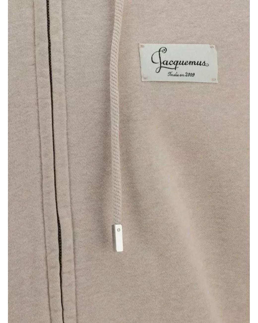 Jacquemus Natural Cotton Oversized Zip Hoodie