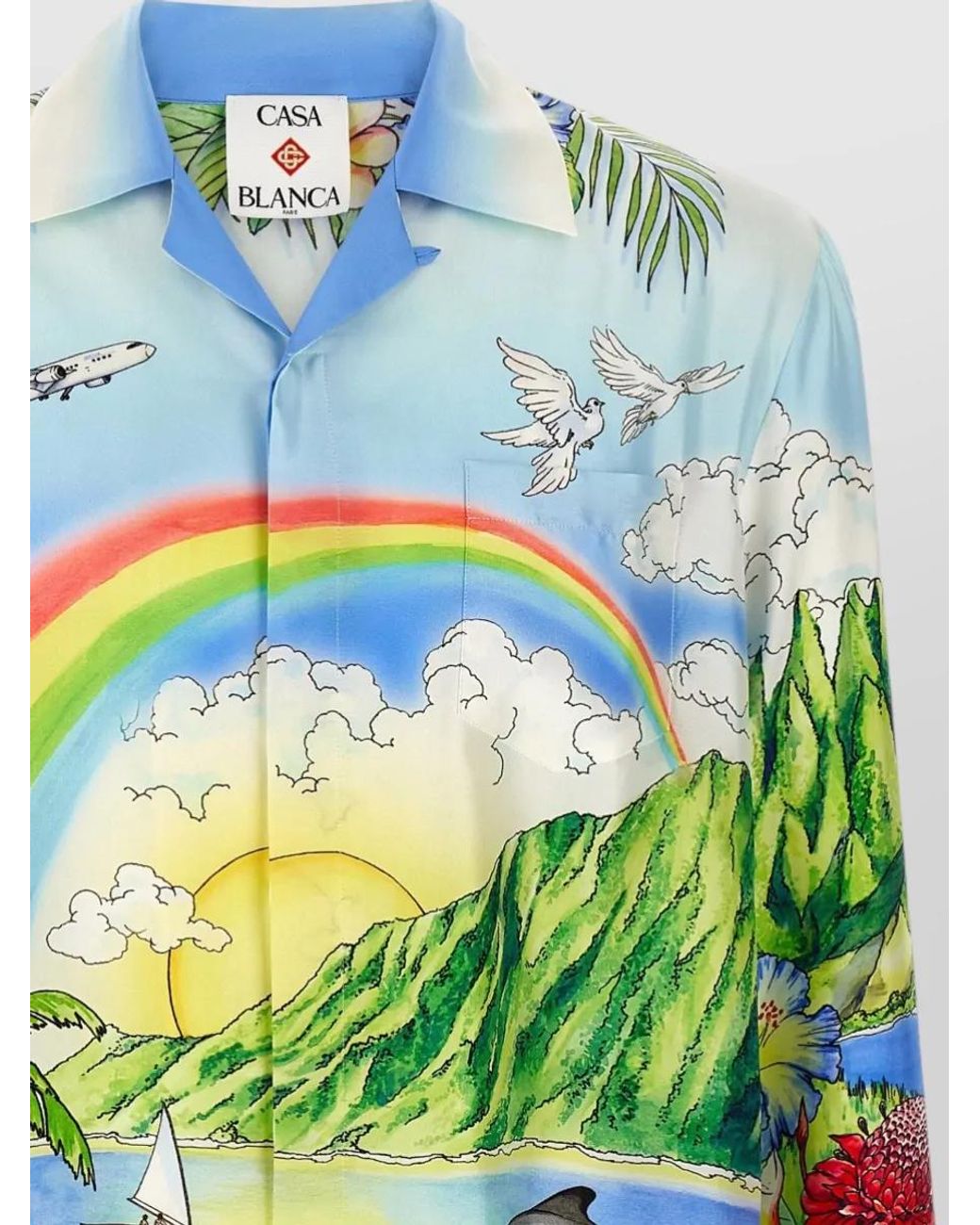 Casablanca Blue 'Aloha' Shirt for men