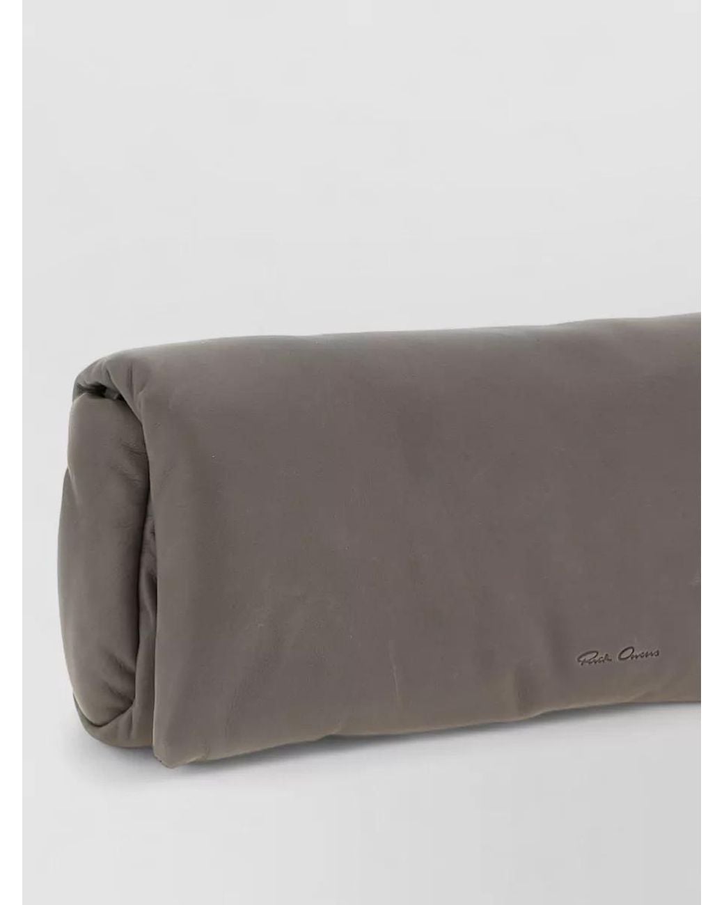 Rick Owens Gray Na Leather Shoulder Bag