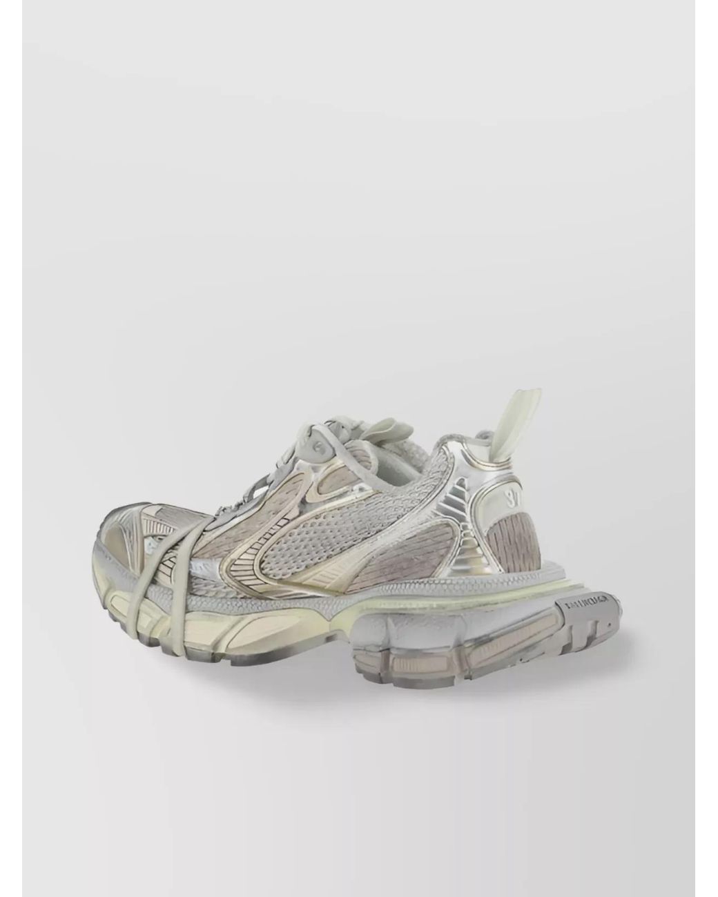 Balenciaga Gray Mesh Low-Top Sneakers