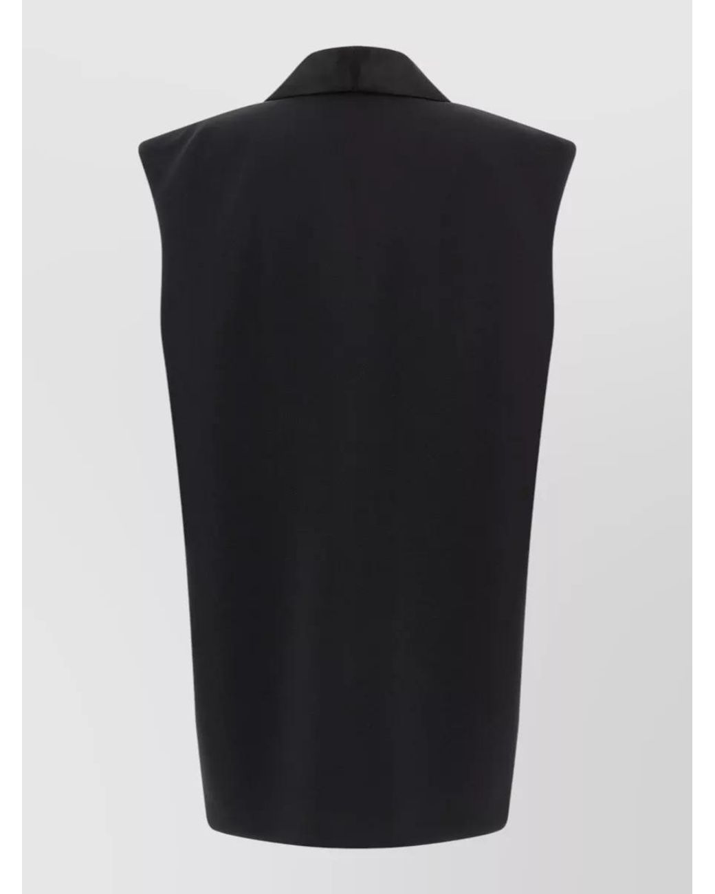 DI.LA3 PARI' Black Viscose Tuxedo Vest