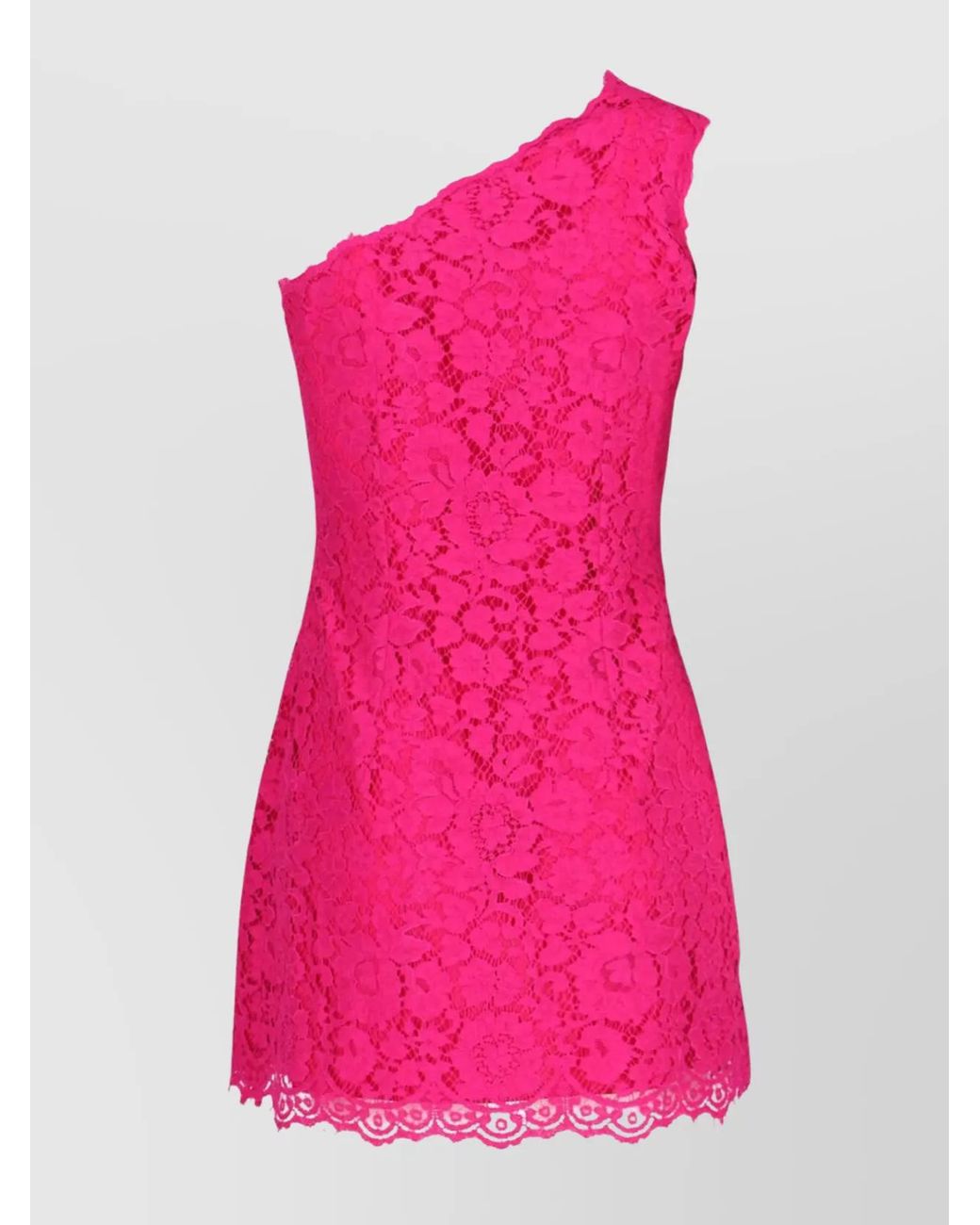 Dolce & Gabbana Pink Floral Lace Mini Dress