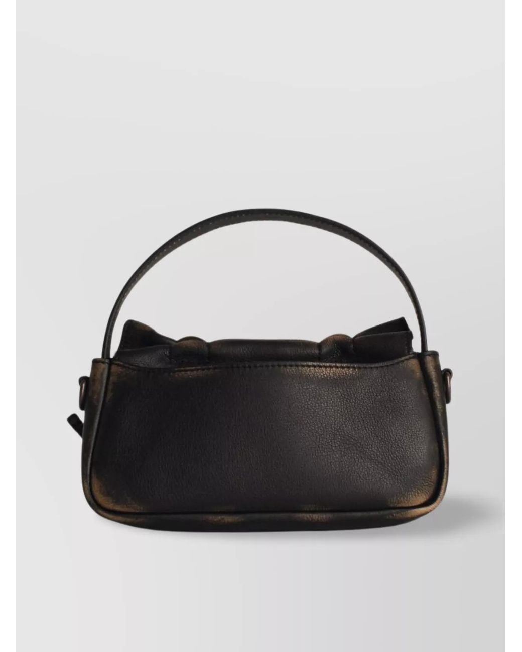 Acne Black Calf Leather Mini Shoulder Bag