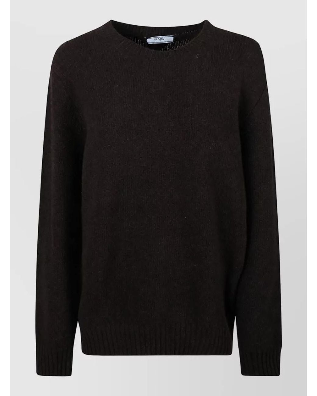 Prada Black Cashmere Wool Sweatshirt