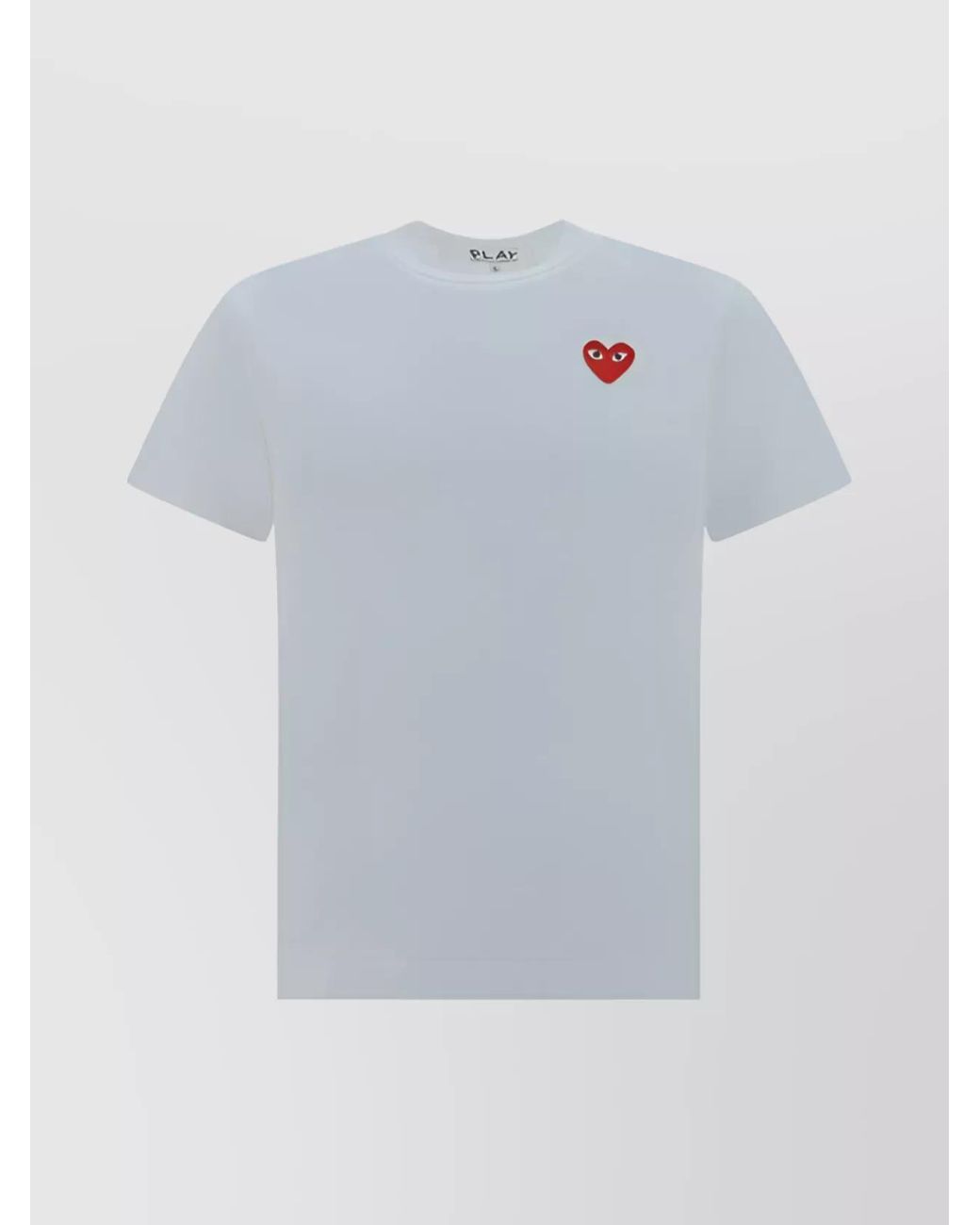 COMME DES GARÇONS PLAY White Cotton Logo-Patch Short-Sleeve T-Shirt for men