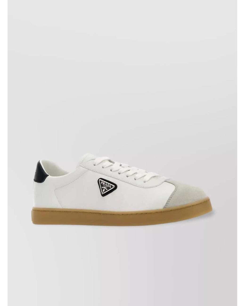 Prada Metallic Leather Low-Top Sneakers for men