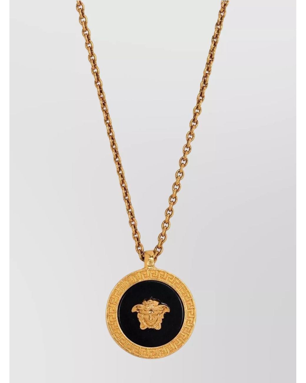 Versace White Medusa Pendant Necklace