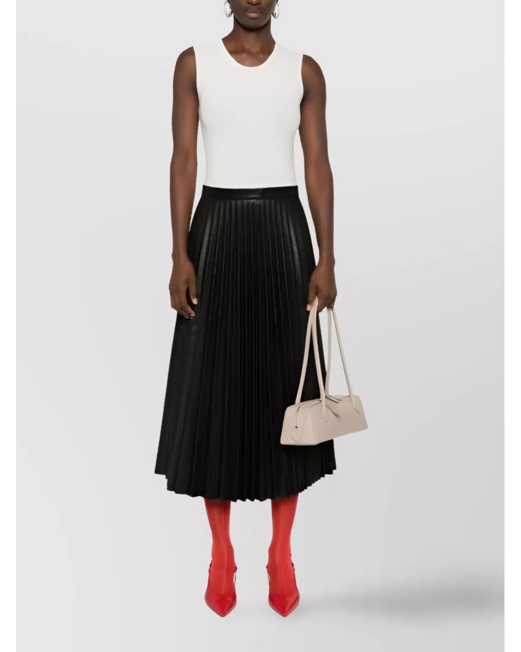 Maison Margiela White Sleeveless Round Neck Bodysuit