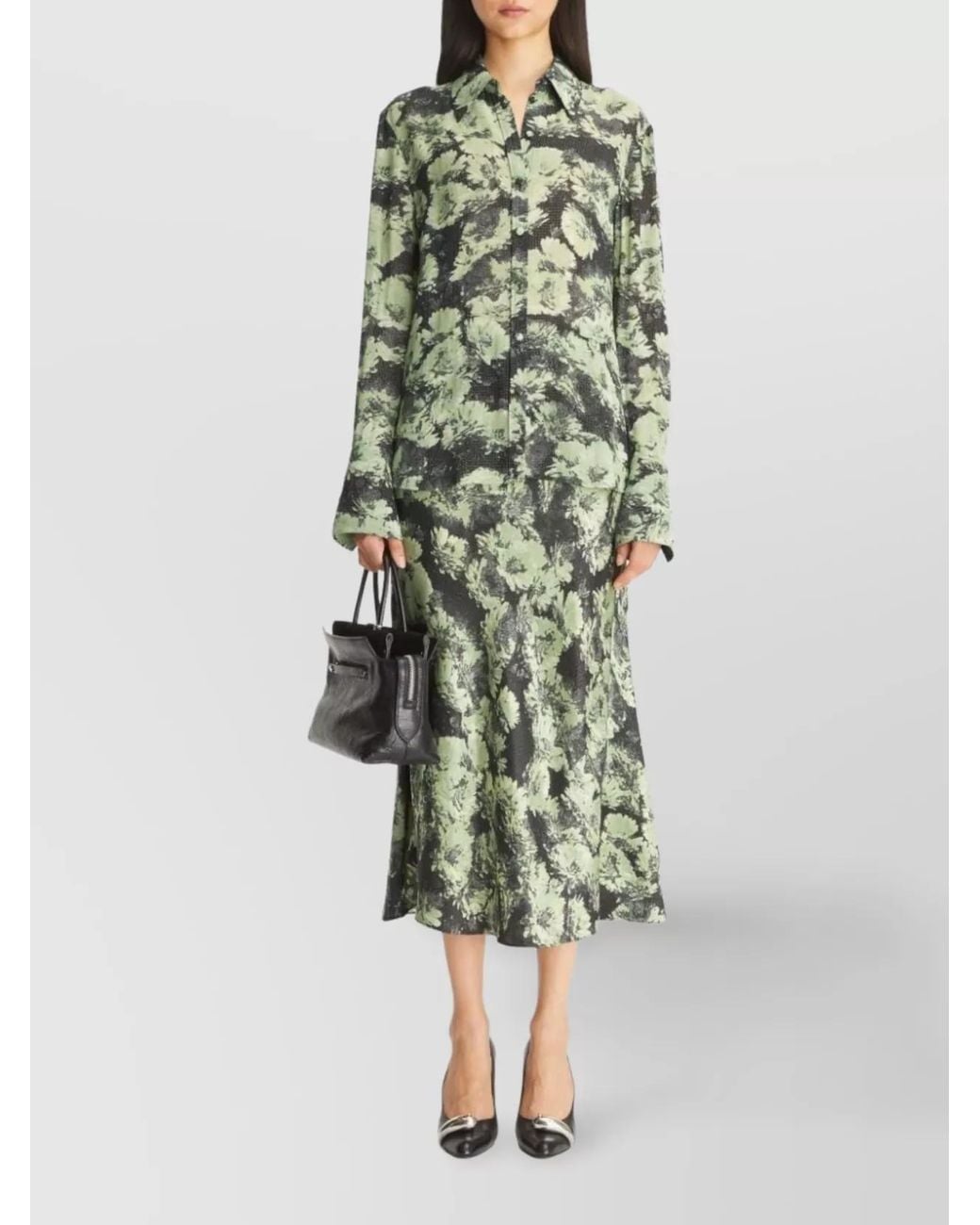 Tory Burch Green Printed Shirt