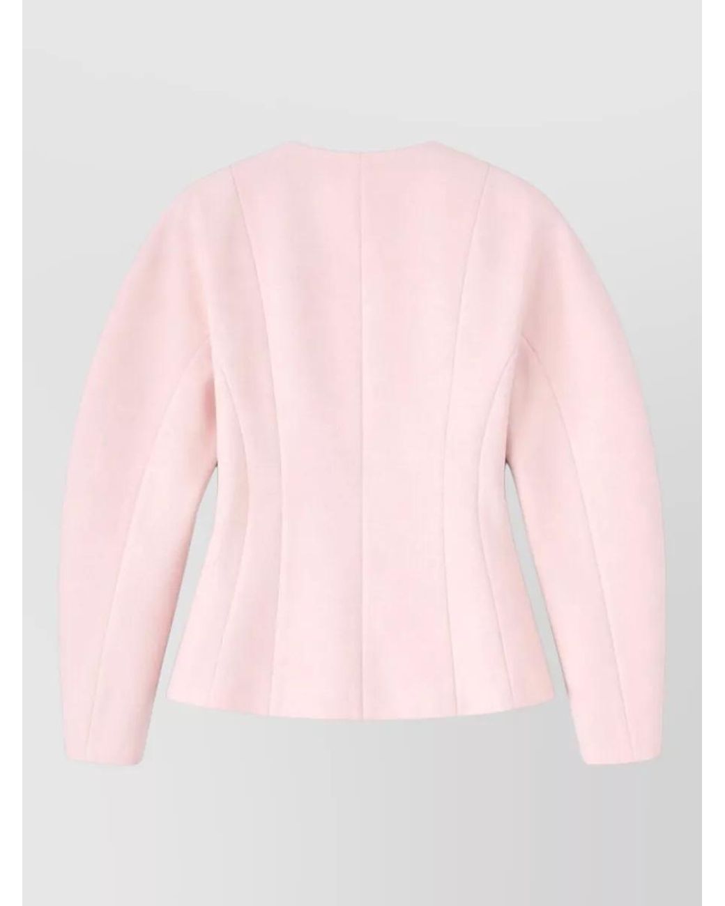 Ganni Pink Cashmere V-Neck Blazer