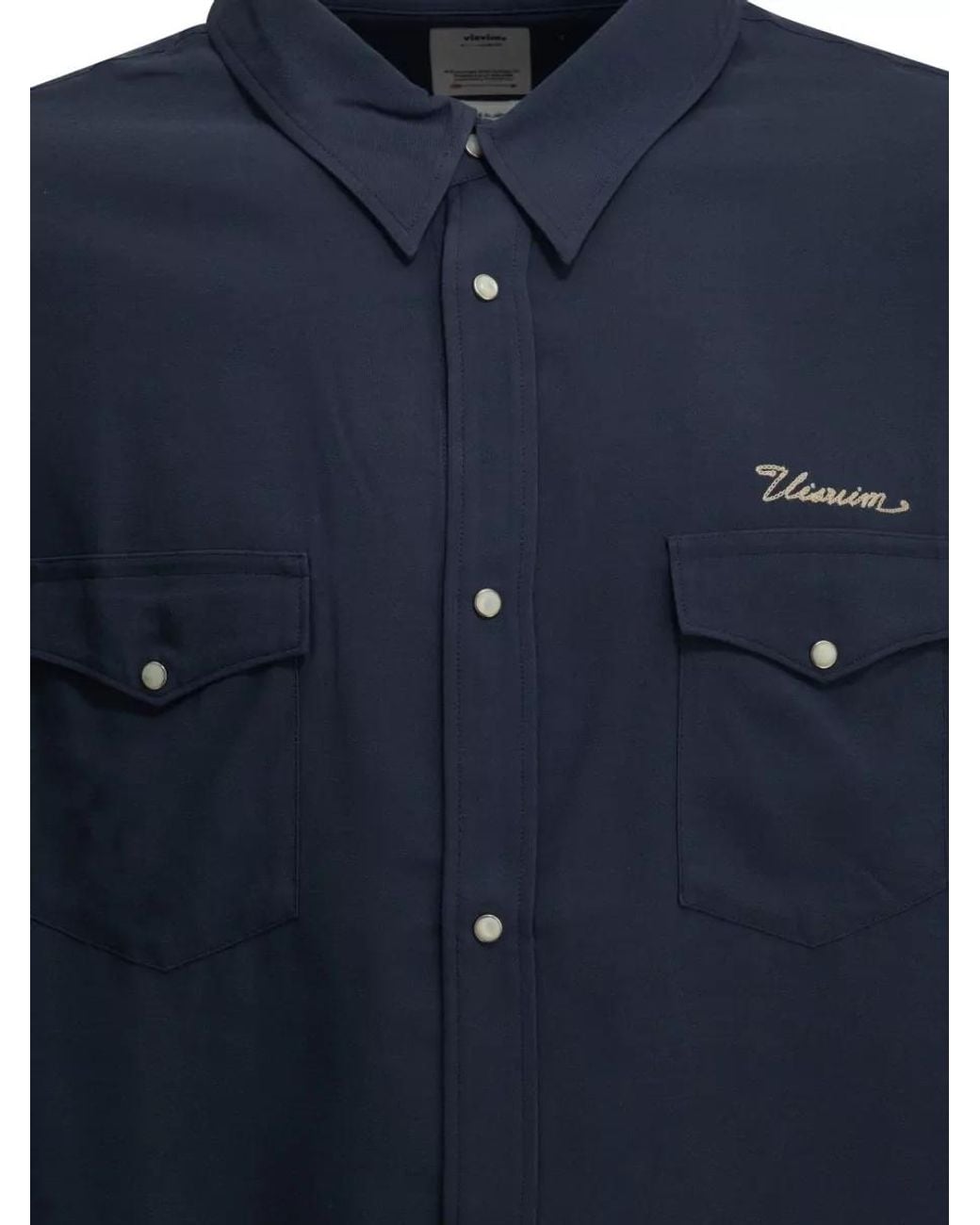 Visvim Blue Viscose Meridian Casual Shirt for men