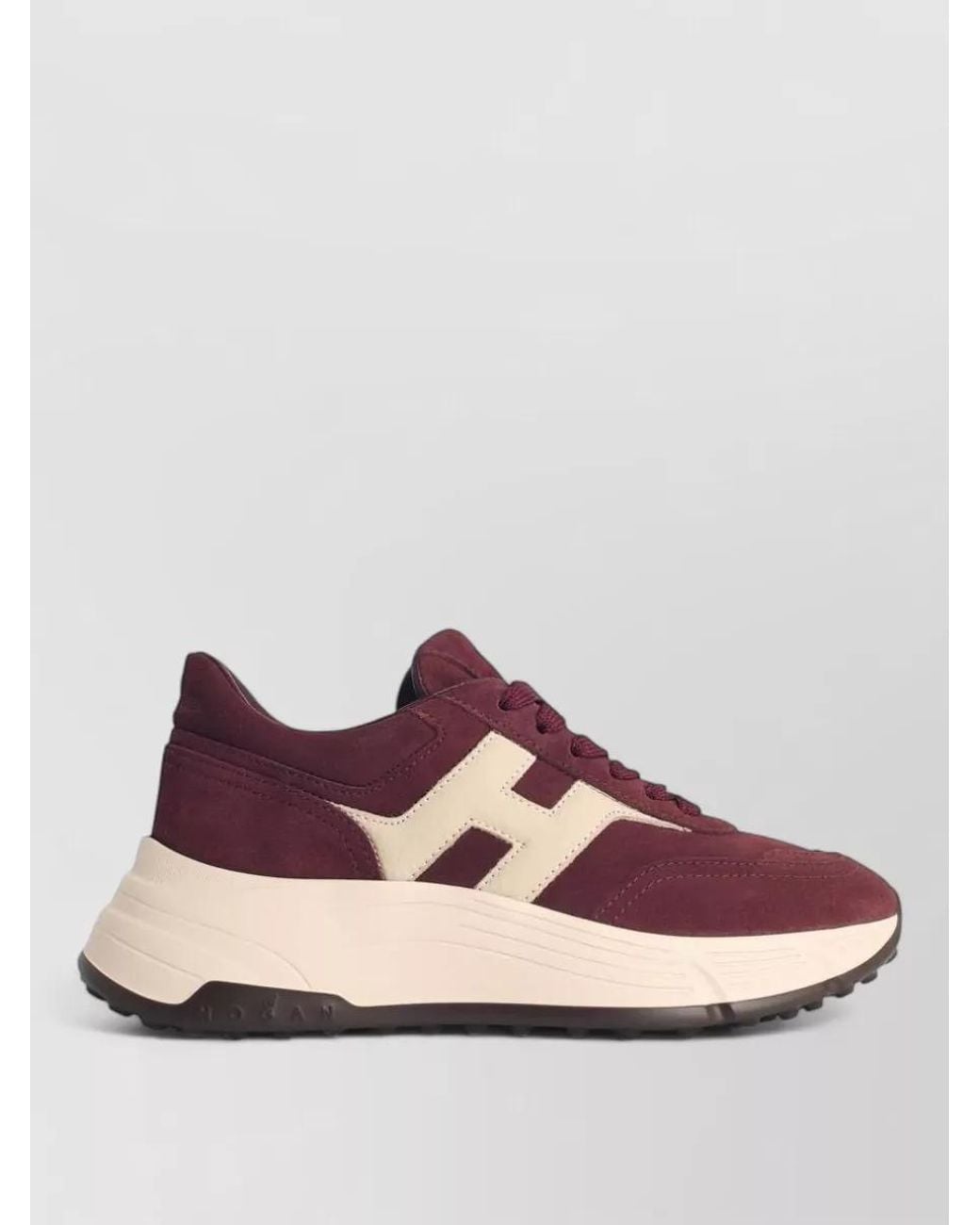 Hogan Purple Leather Low-Top Sneakers