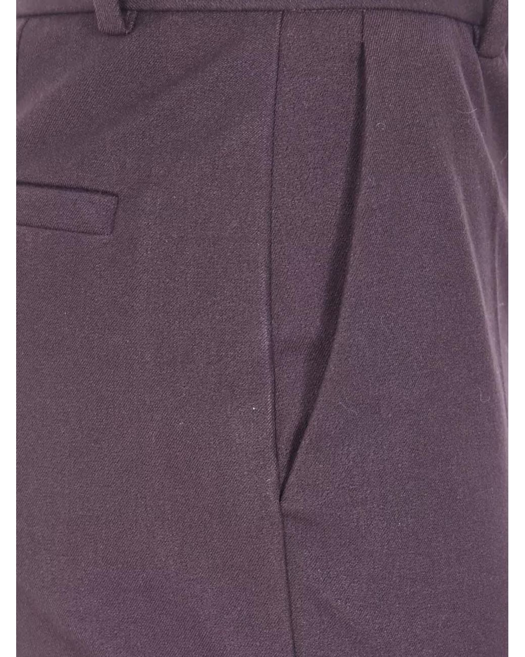 Joseph Purple Stretch Gabardine Tailored Trousers