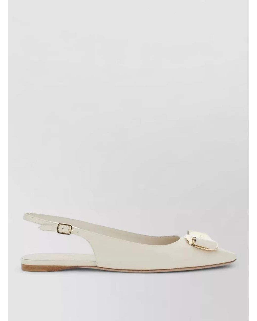 Ferragamo Natural Leather Slingback Pumps