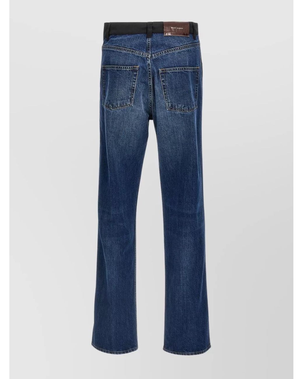 Wales Bonner Blue Denim Straight-Leg Jeans for men