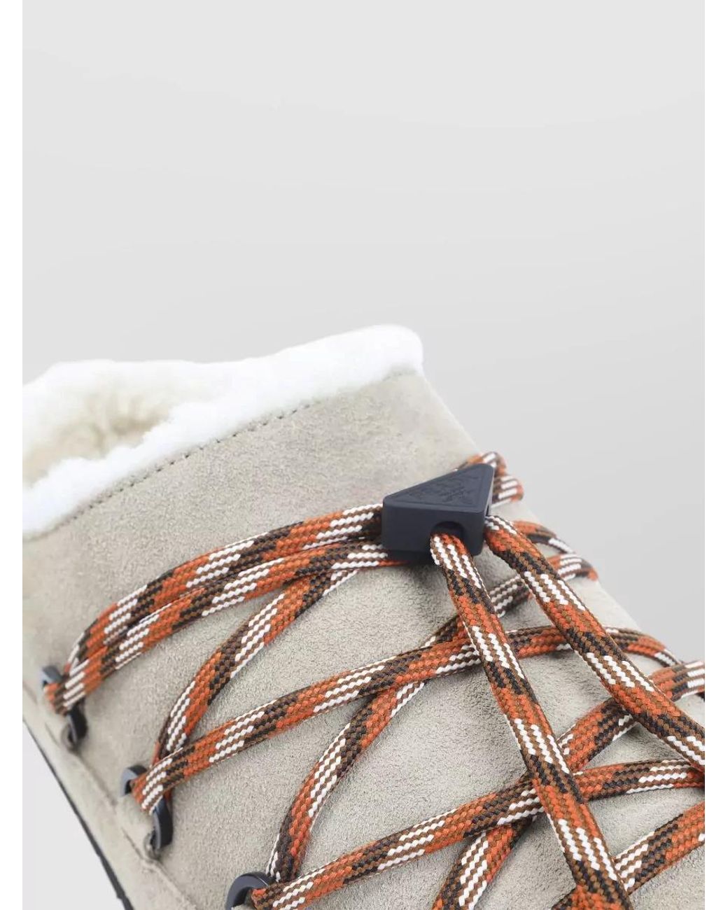 Prada Gray Shearling-Lined Leather Slippers
