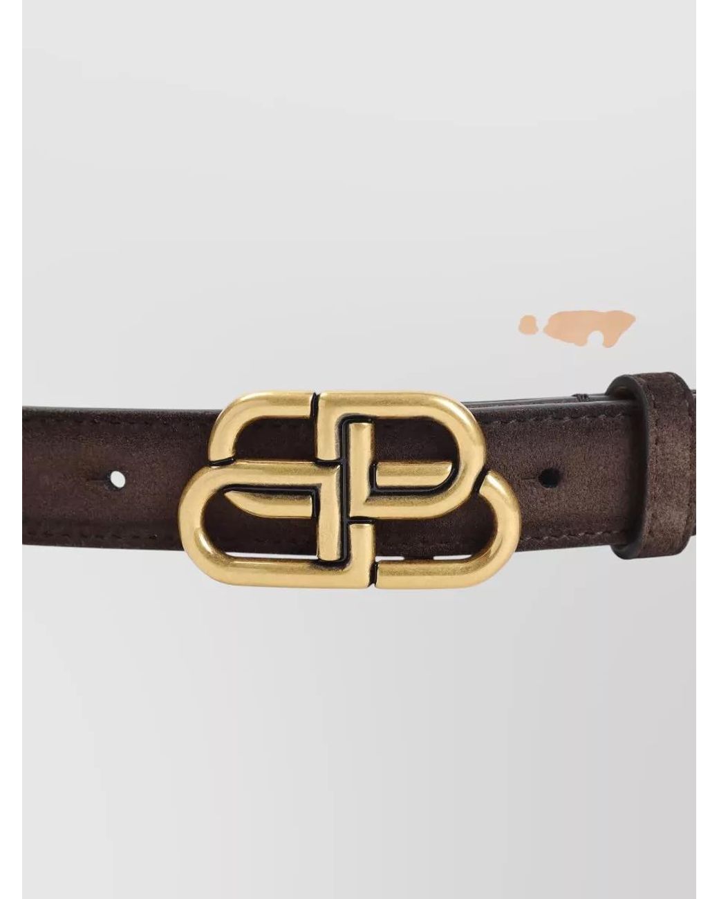 Balenciaga White Calf Leather Thin Belt