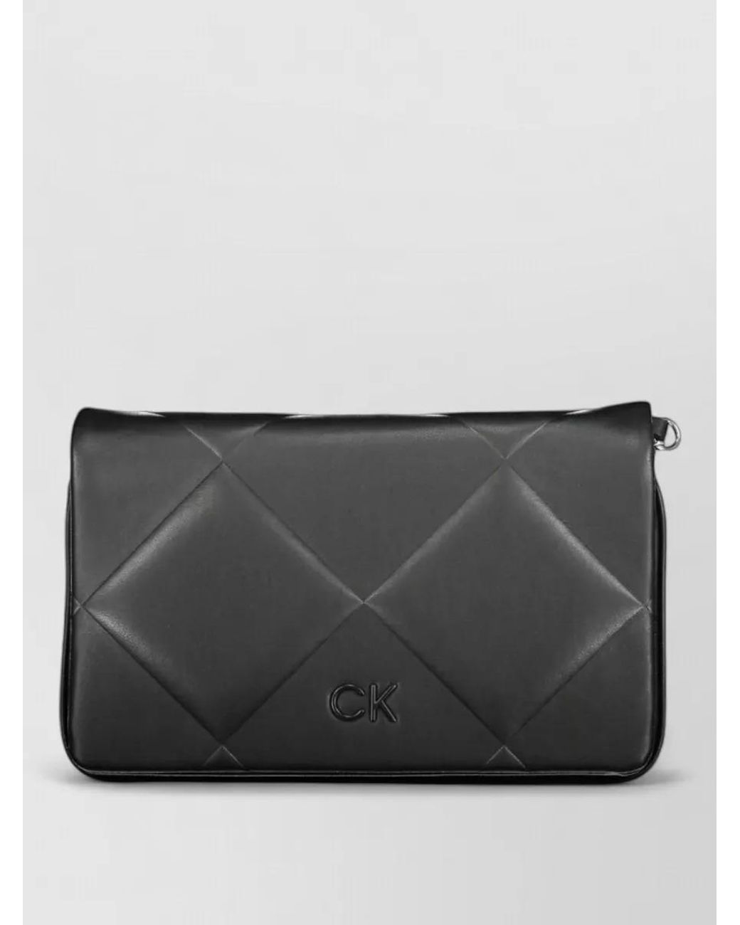 Calvin Klein Gray Quilted Clutch Bag