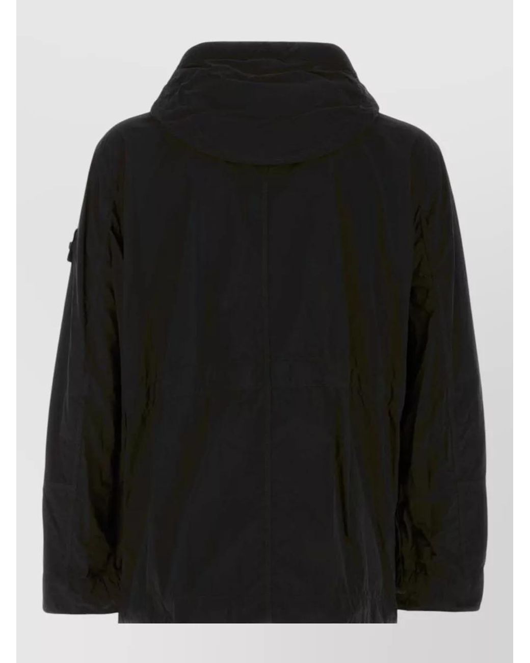 Stone Island Black Quilted Hooded Padded Coat for men