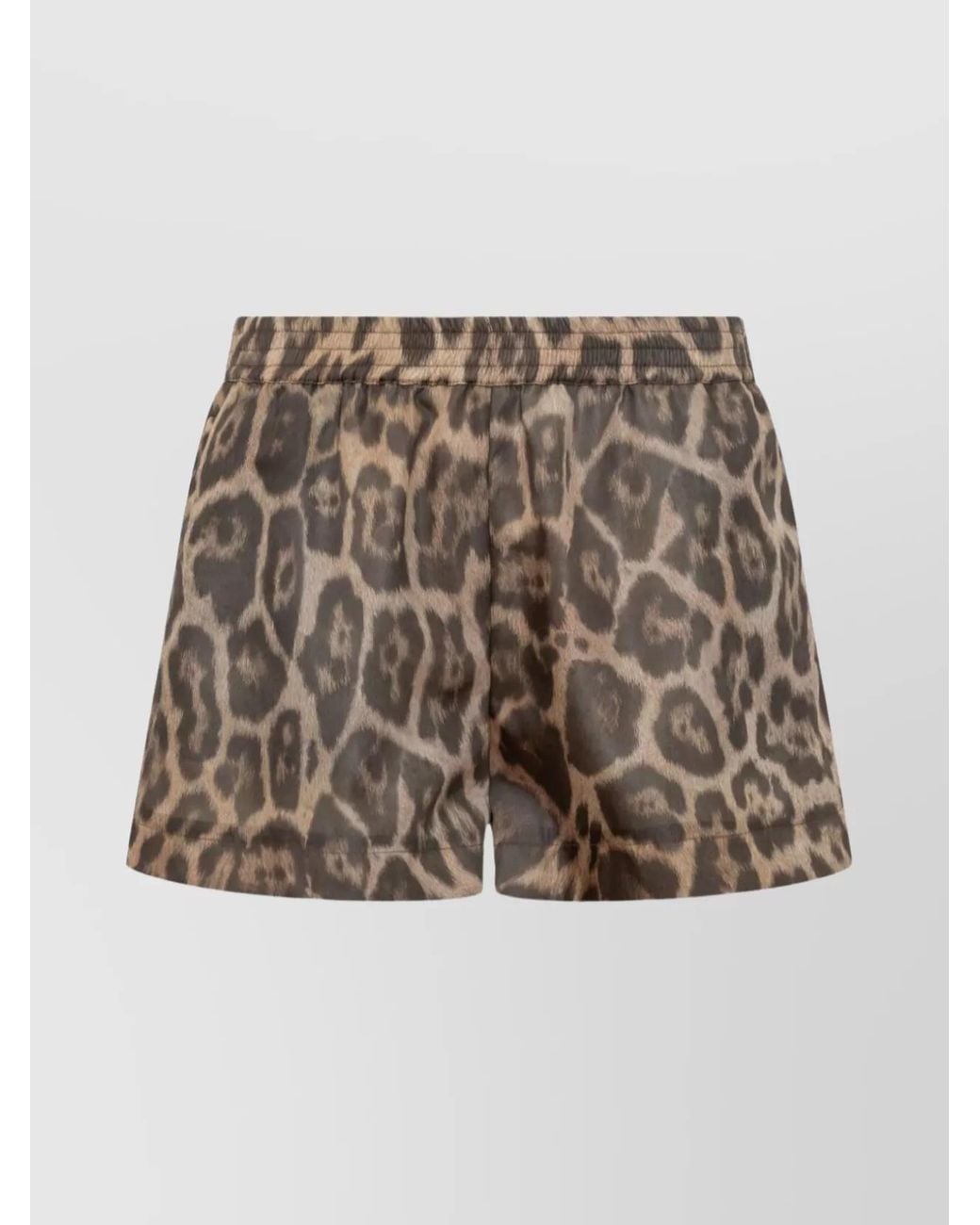 Stella McCartney Multicolor Elastic Waistband Leopard Print Shorts