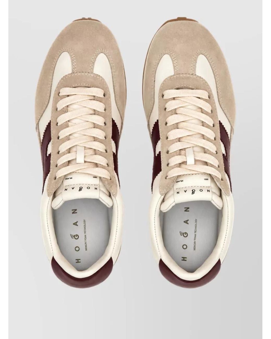Hogan White Leather Low Top Sneakers