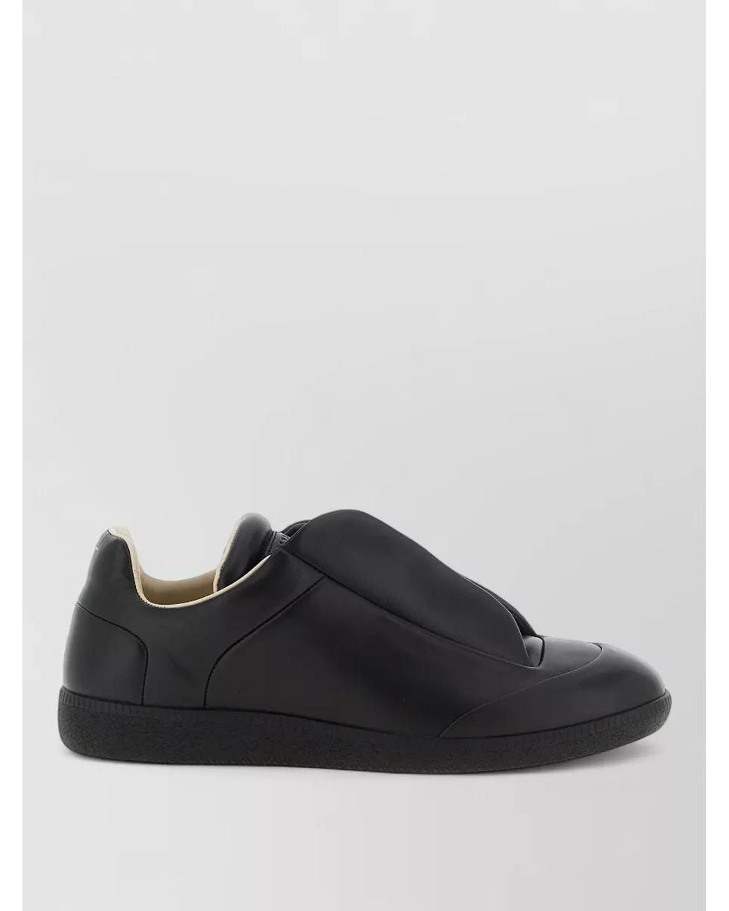 Maison Margiela Black Leather Future Slip-On Sneakers for men