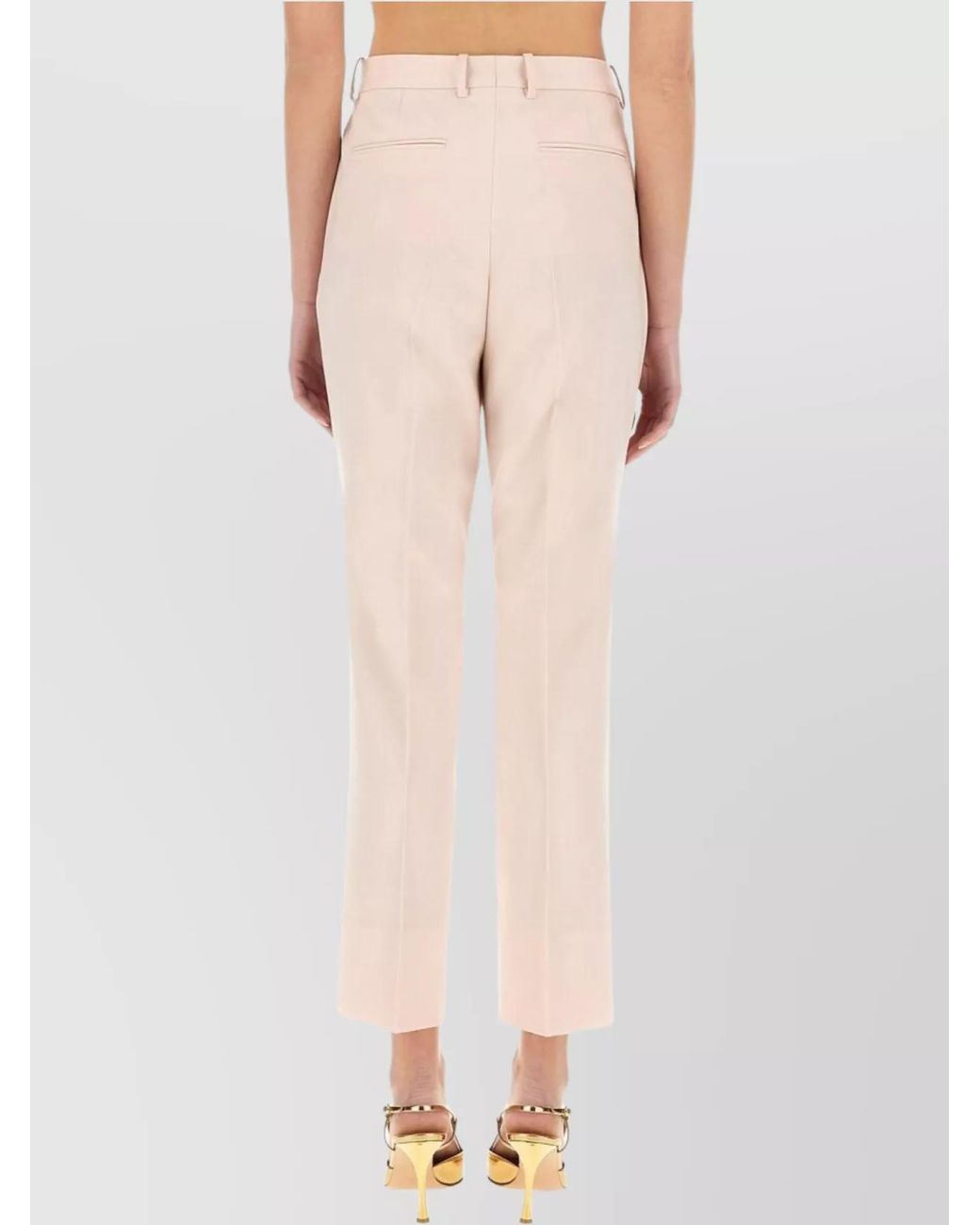 Tom Ford Pink Straight-Leg Cropped Trousers