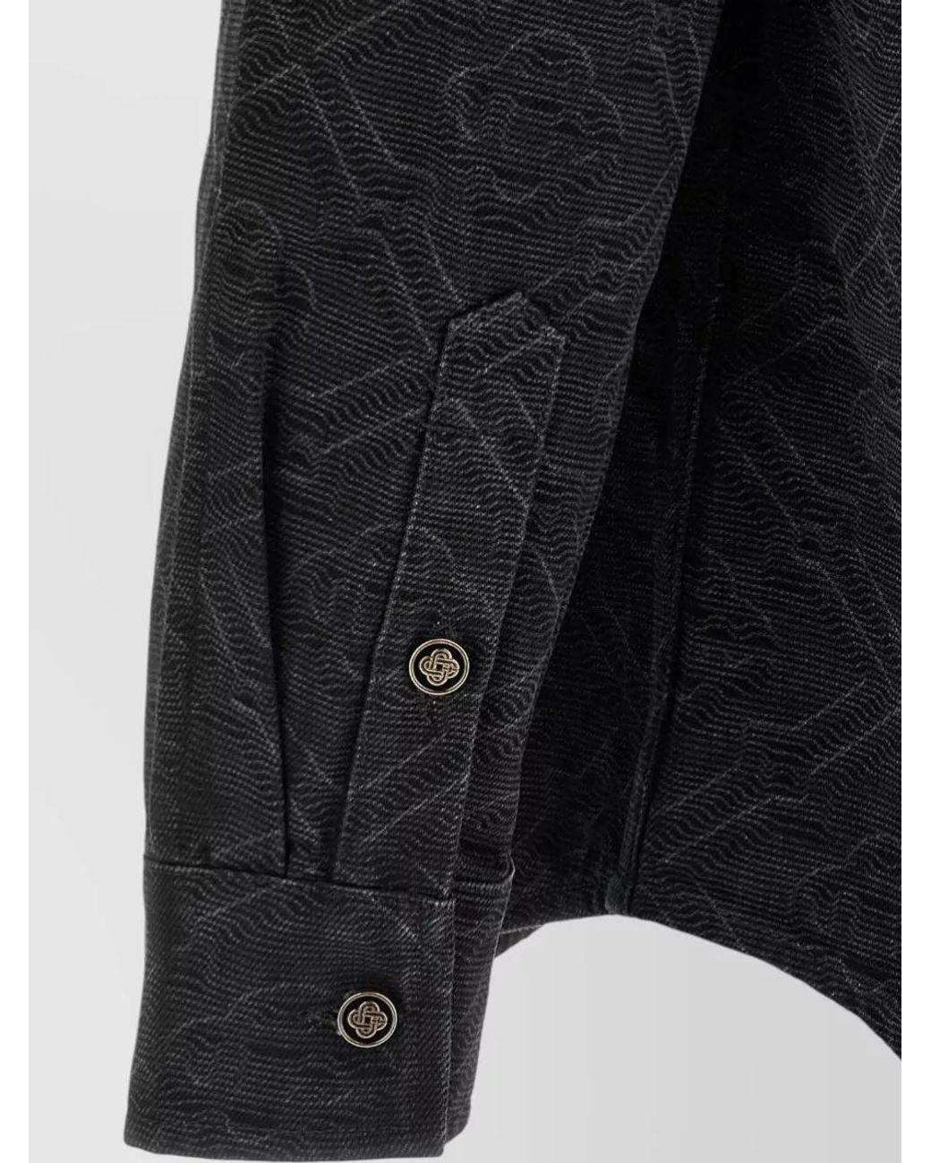 Casablanca Black 'Laser Monogram Denim' Overshirt for men