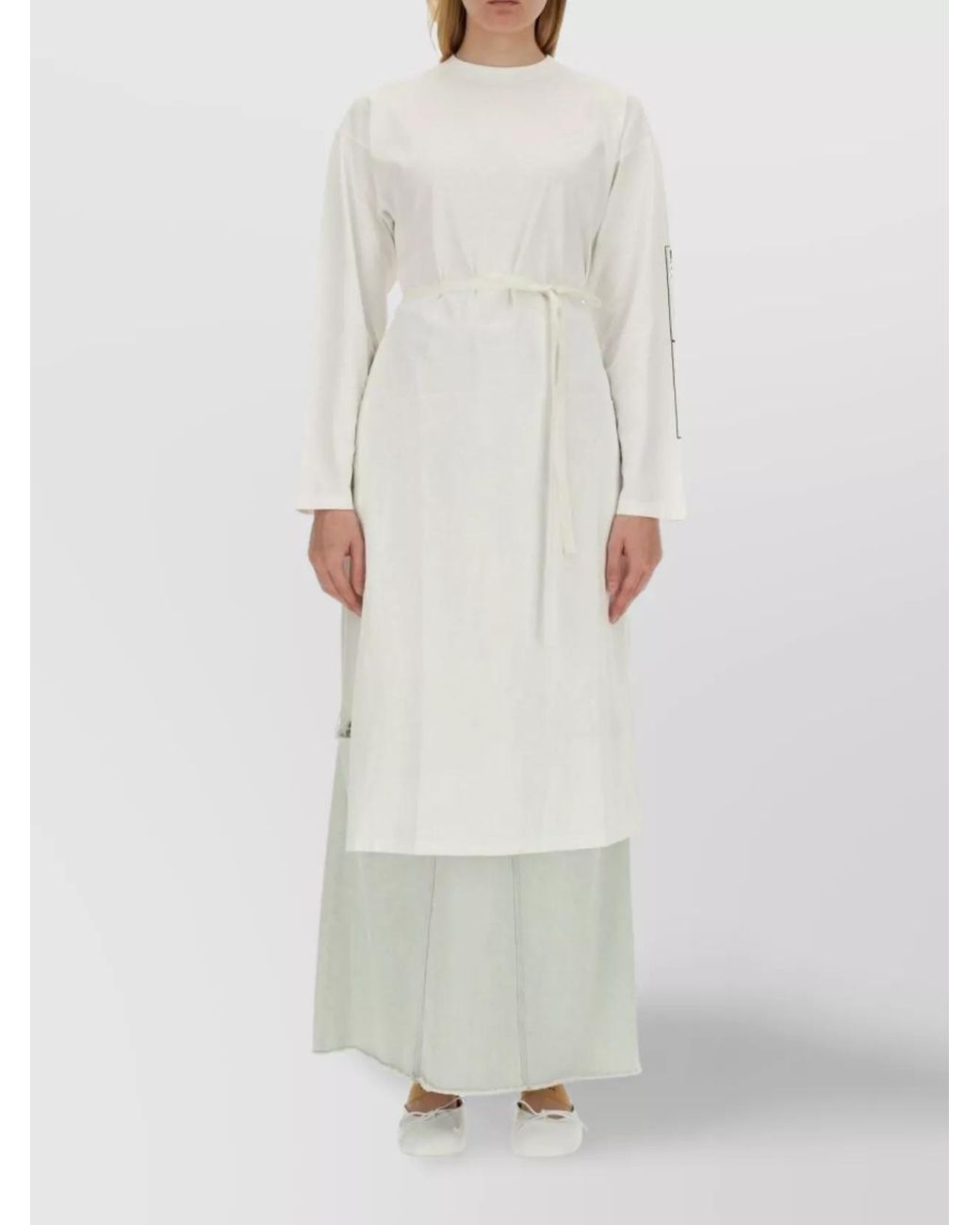 MM6 by Maison Margiela White Cotton T-Shirt