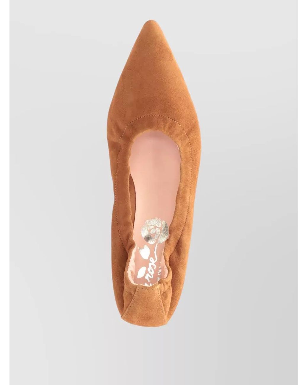 LA ROSE Pink Suede Pumps