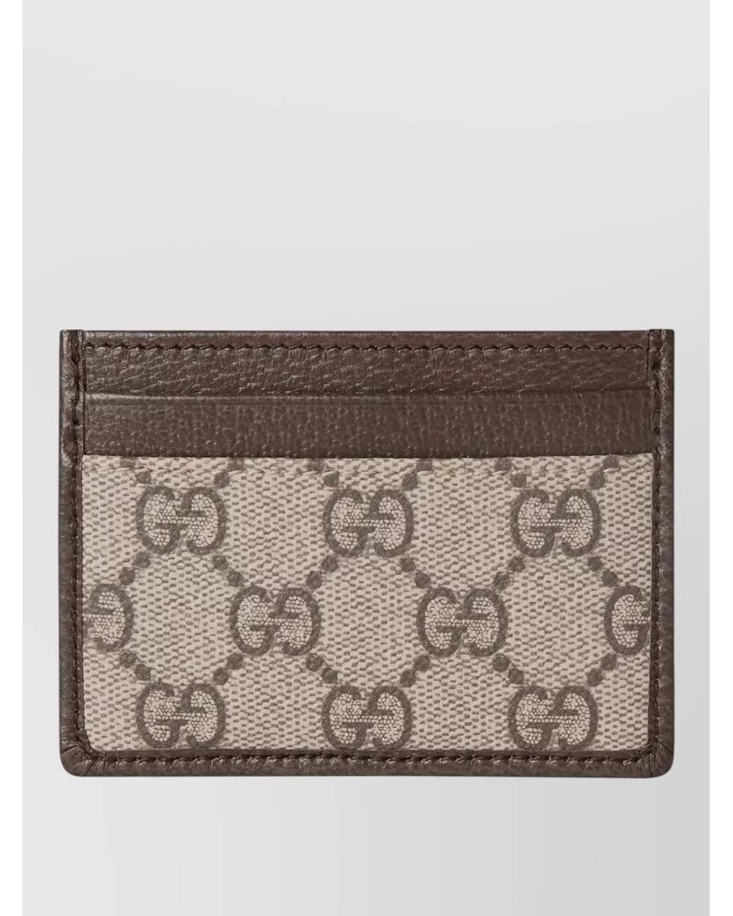 Gucci Brown Leather Ophidia Card Holder