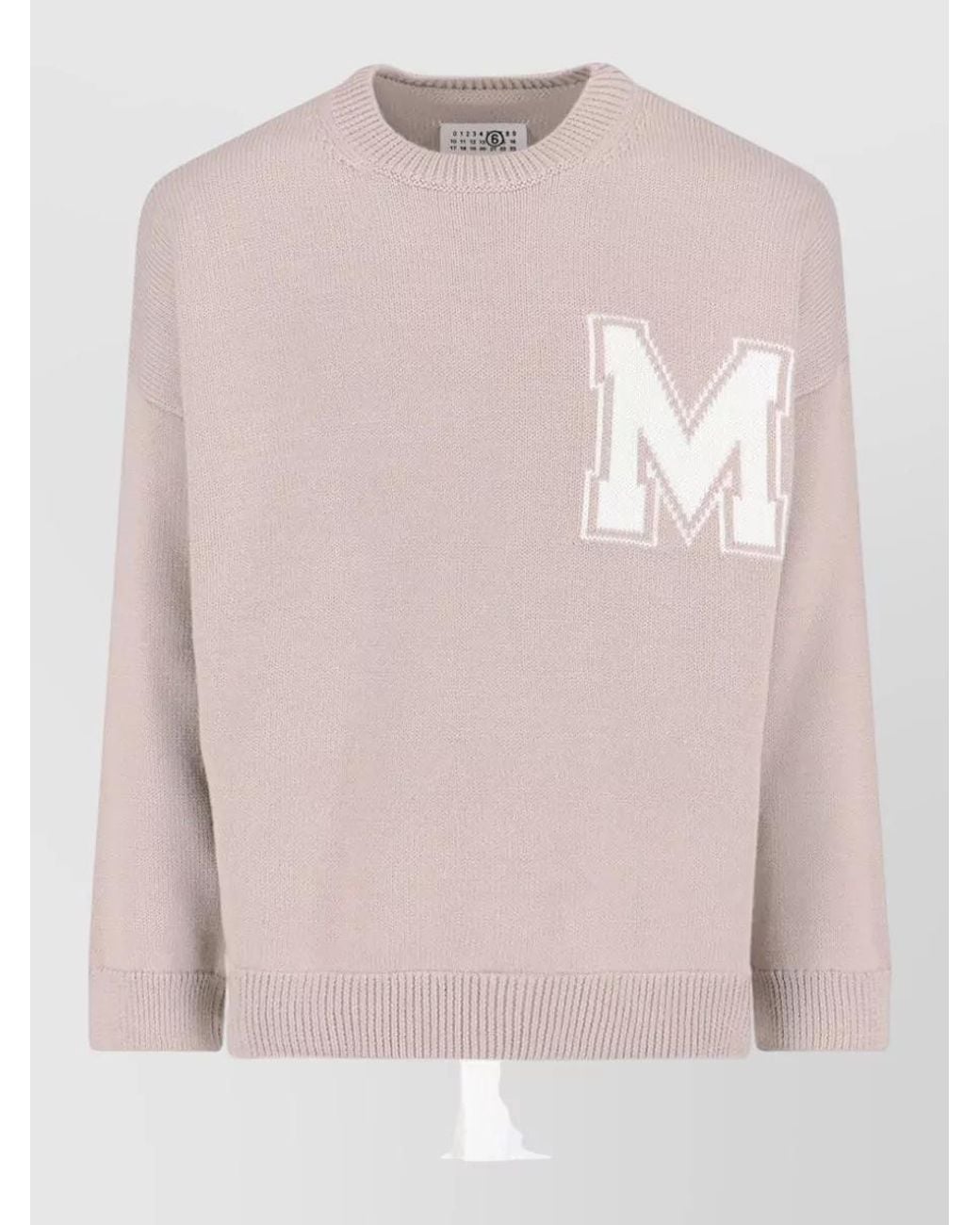 MM6 by Maison Margiela Pink Crewneck Jumper for men