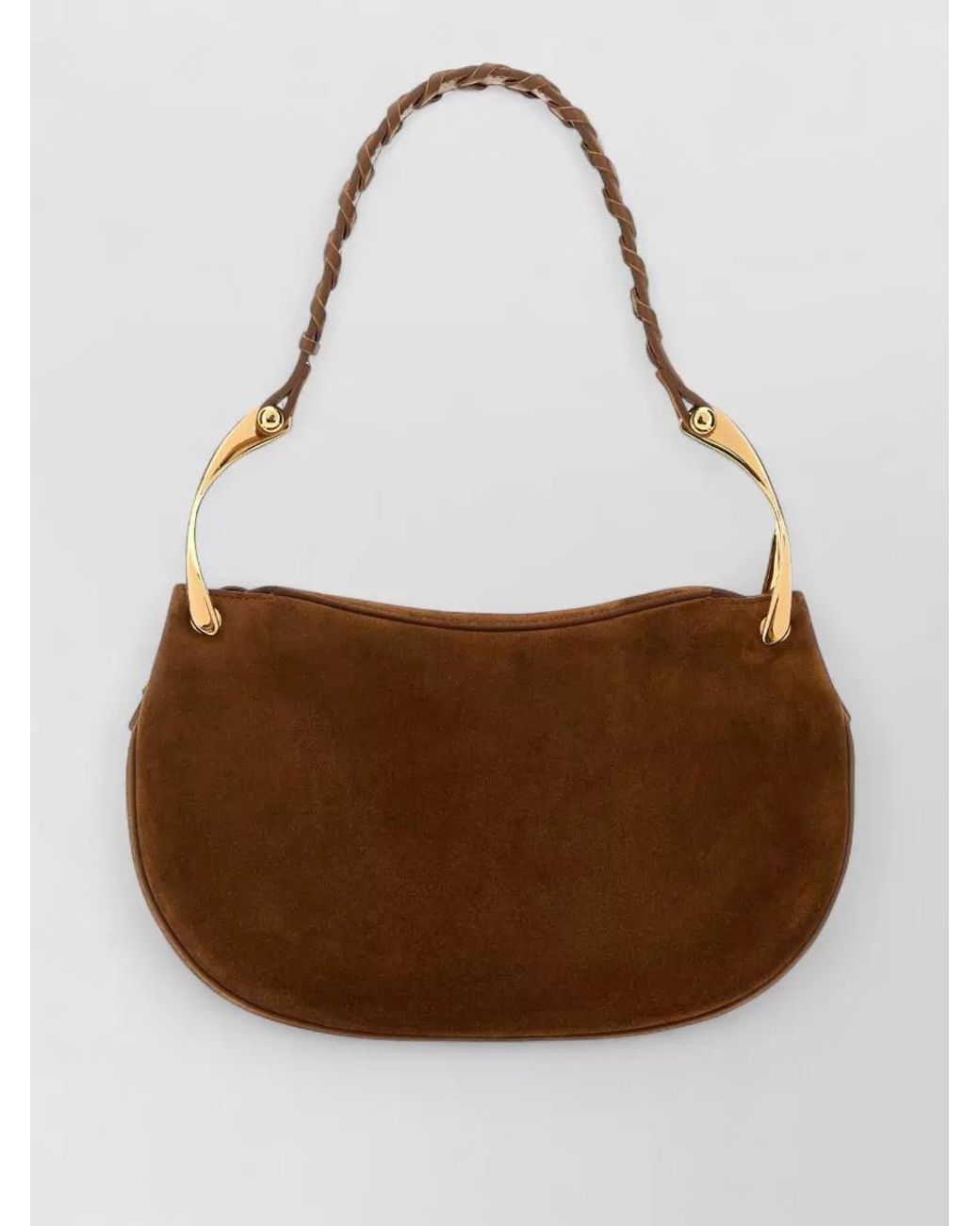 McQueen Brown Suede Clutch Bag
