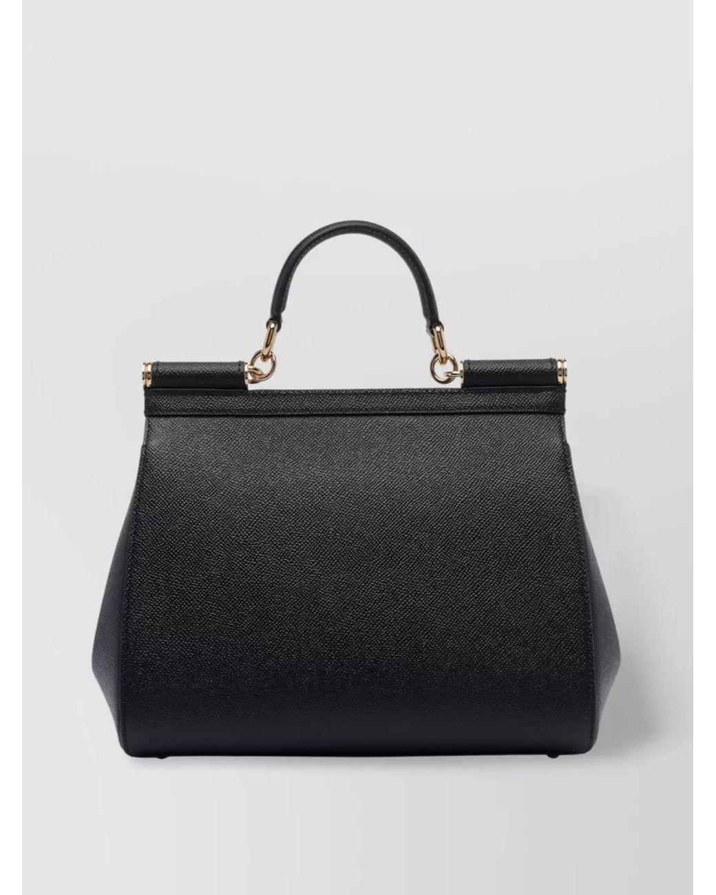 Dolce & Gabbana Black Sicily Large Leather Shoulder Bag