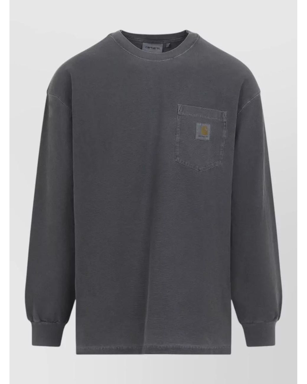Carhartt Gray Organic Cotton Long-Sleeve Loose-Fit Crew-Neck T-Shirt for men