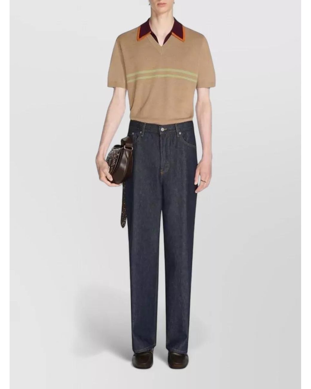 Dries Van Noten Brown Leather Loafers for men