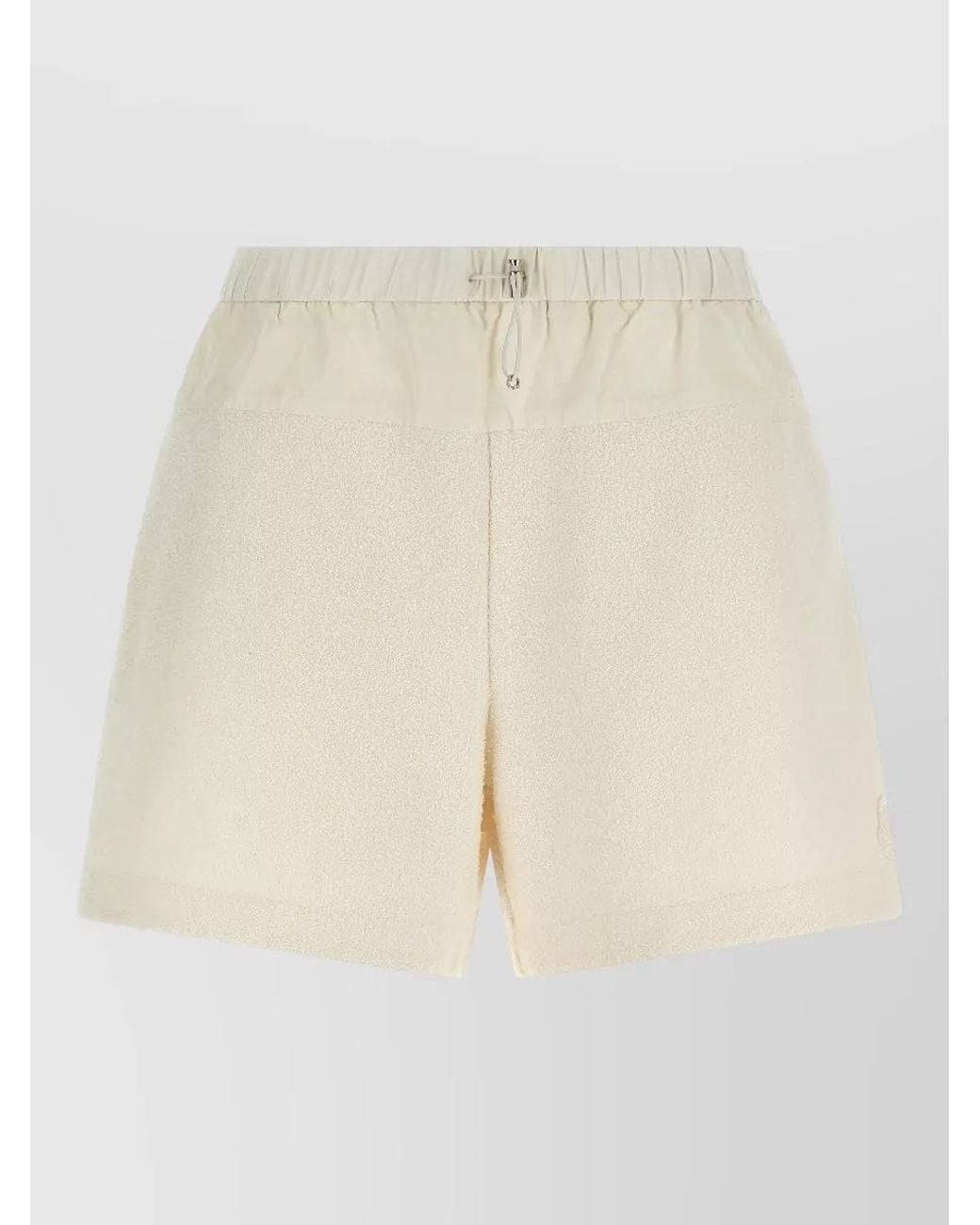Moncler Natural Textured Bouclé Shorts Side Pockets