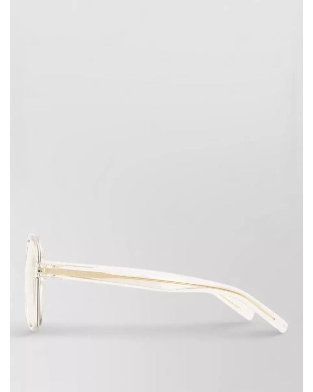 Saint Laurent Natural Acetate Rectangular Sunglasses