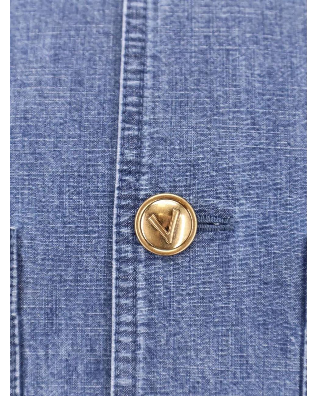Valentino Blue Denim Sahariana Jacket for men