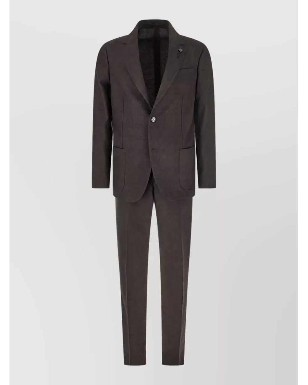 Lardini Black Double-Breasted Coat for men
