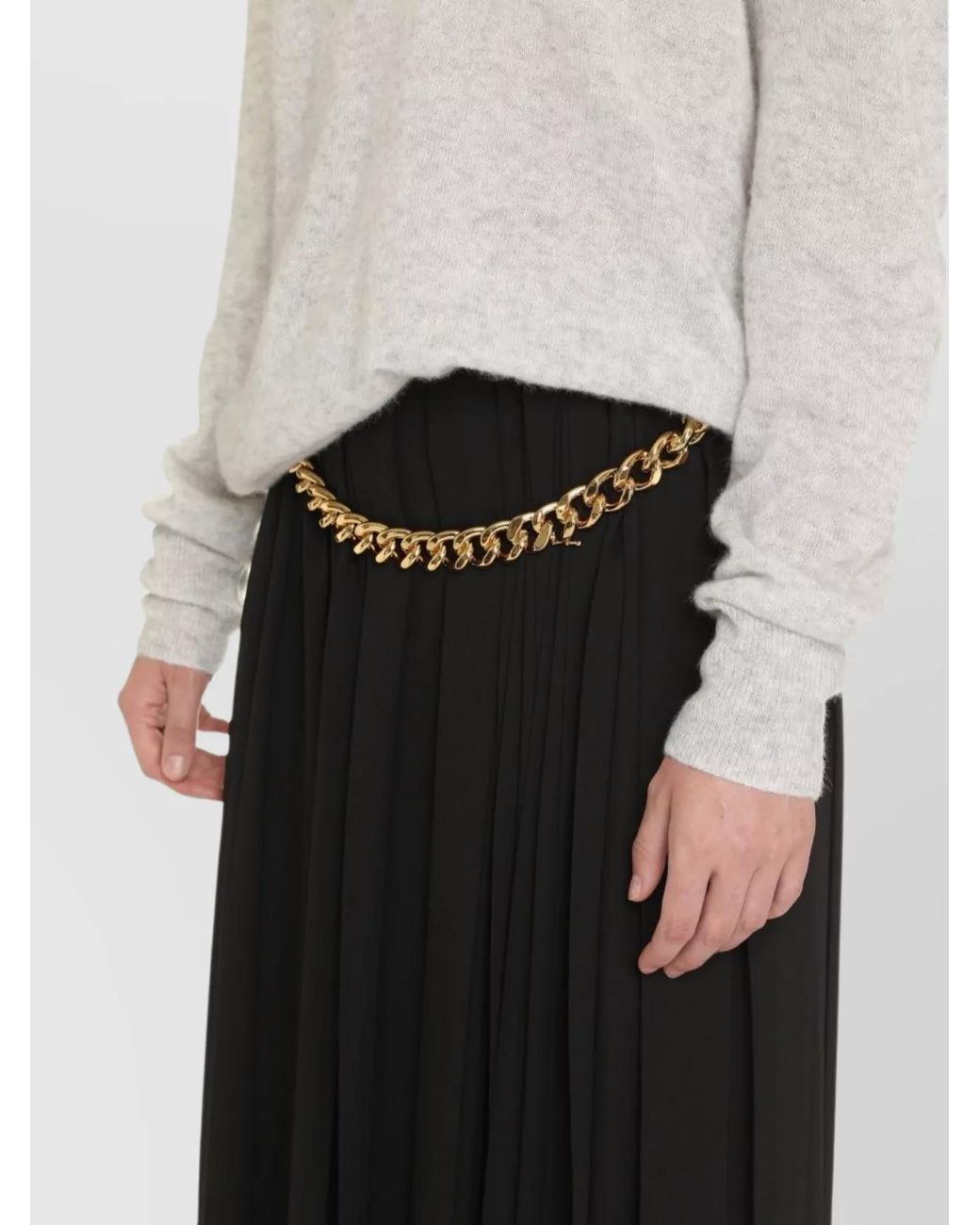 Balenciaga Black High-Waisted Ankle-Length Pleated Skirt