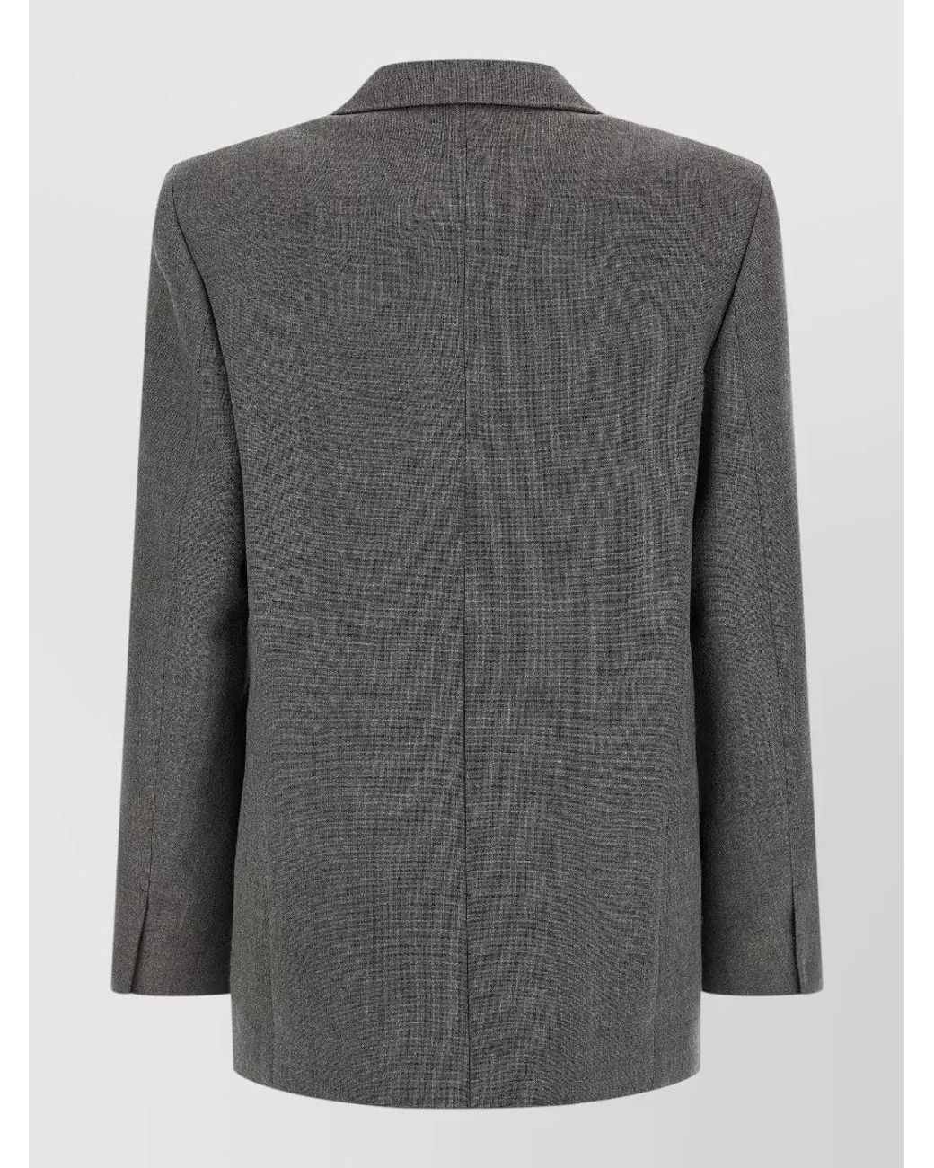 Jil Sander Gray Wool Double-Breasted Blazer