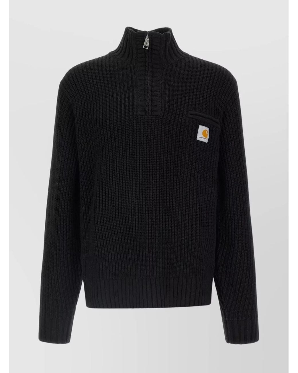 Carhartt Black Ribbed Half-Zip Sweater for men